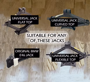 Curved, flat and original BMW jacks