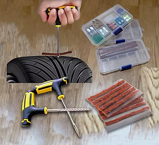 Tyre repair tools and organiser boxes
